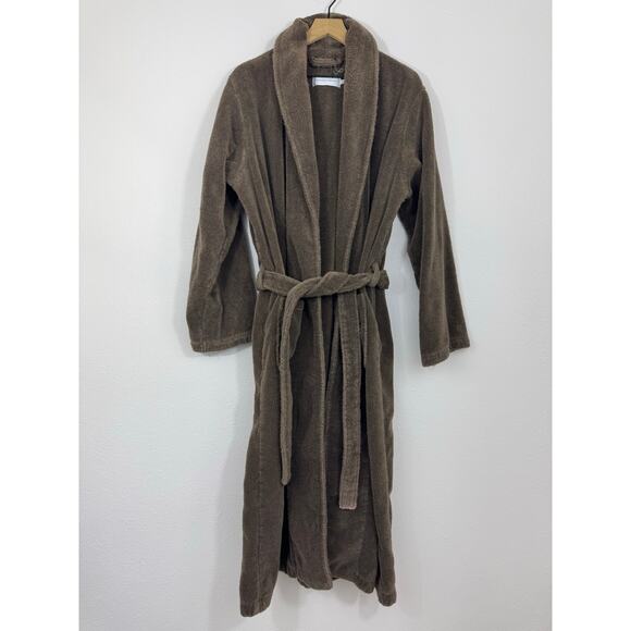 Restoration Hardware Graphite Brown Cotton Terry Robe XL Unisex - Picture 1 of 7